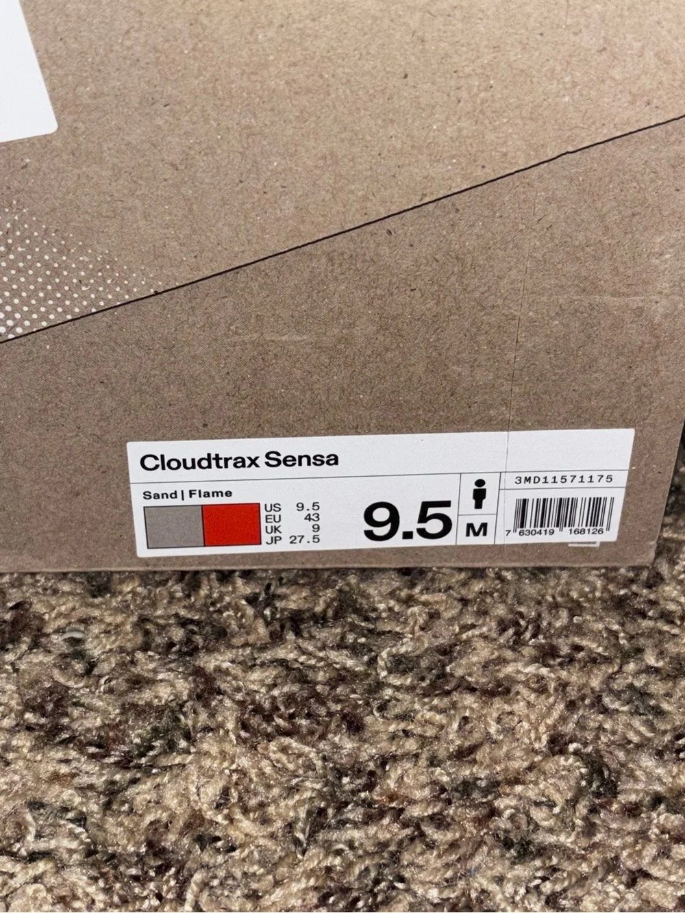On Cloudtrax Sensa Hiking Boots Men's Size 9.5 Sand Black Orange Speed Lacing